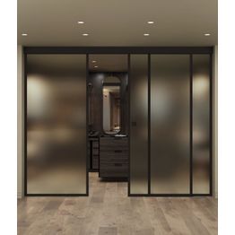 Liukuovi Hietakari Inne C3N New York, soft closing -mekanismilla ja kahdella kiinteällä seinällä, mittatilaus, eri vaihtoehtoja