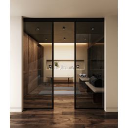 Seinäkiinnitteiset liukuvat pariovet Hietakari Inne W2N New York, soft closing -mekanismilla, mittatilaus, eri vaihtoehtoja