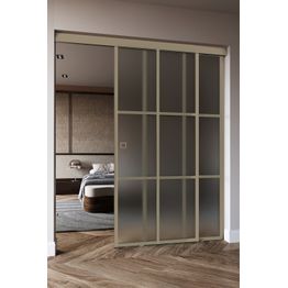 Liukuovi Hietakari Inne C5P Paris, soft closing -mekanismilla ja kiinteällä seinällä, mittatilaus, eri vaihtoehtoja