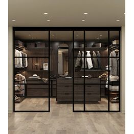 Liukuovi Hietakari Inne C3T Tokyo, soft closing -mekanismilla ja kahdella kiinteällä seinällä, mittatilaus, eri vaihtoehtoja