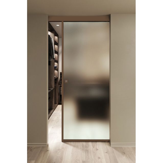 Seinäkiinnitteinen liukuovi Hietakari Inne W1N New York, soft closing -mekanismilla