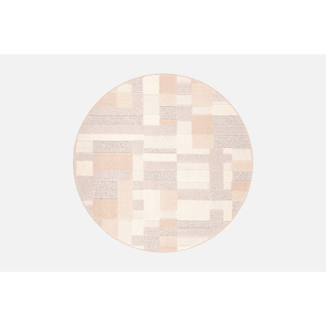 Pyöreä matto VM Carpet Domino, beige halk. 133cm