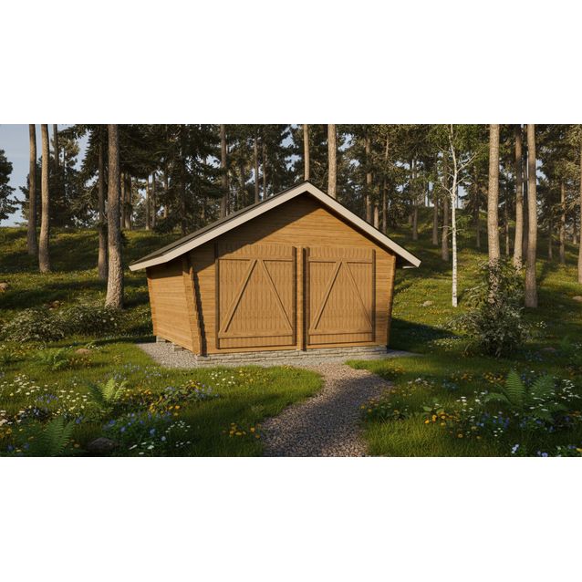 Pihavarasto/lato LP Garden U-L, 16m², vinoumpiseinäinen