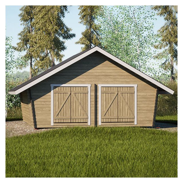 Pihavarasto/lato LP Garden U-XXL, 25m², vinoumpiseinäinen