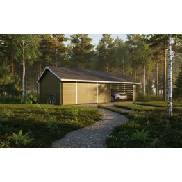 Autotalli ja autokatos LP Garden AT30KL, 29.9m² + 24m²