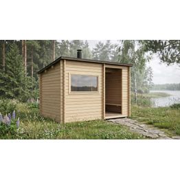 Pihasauna LP Garden Kuutio Plus, 7.7m², katoksella