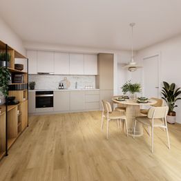 Vinyylilankku Karitma Nordic Basic Vinyl 3041 Rosala 5mm, integroitu askeläänieriste