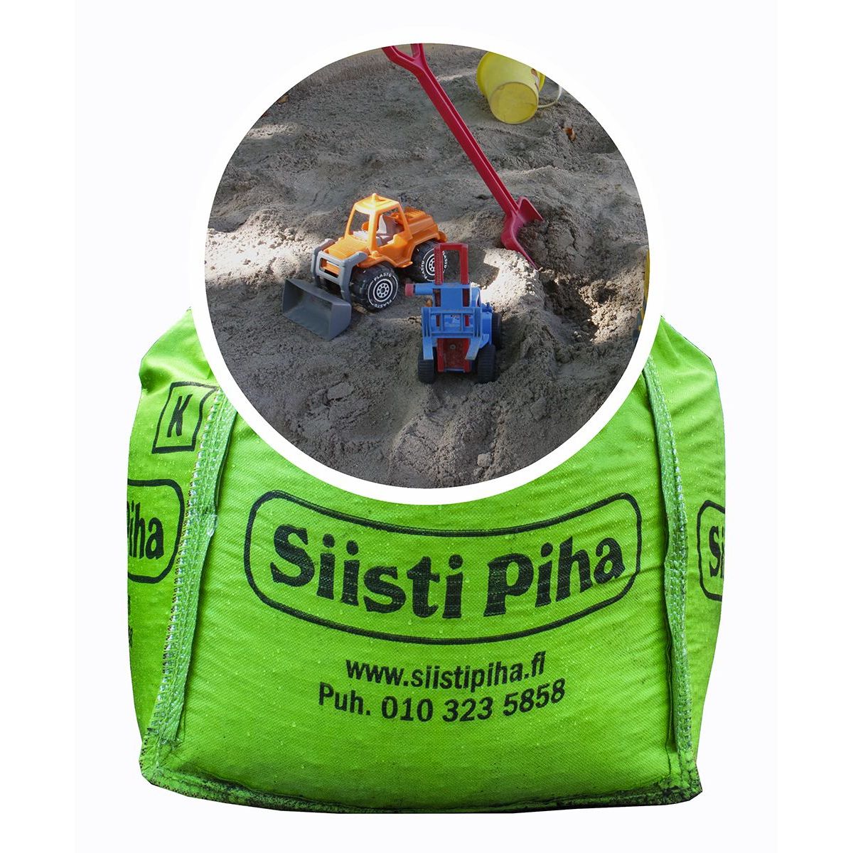 Hiekkalaatikkohiekka Siisti Piha 0-4 mm 250 kg