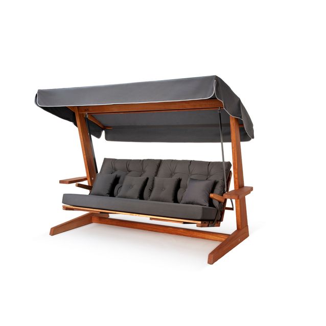 Pihakeinu Linento Garden Luna Deluxe, 3-istuttava, antrasiitti