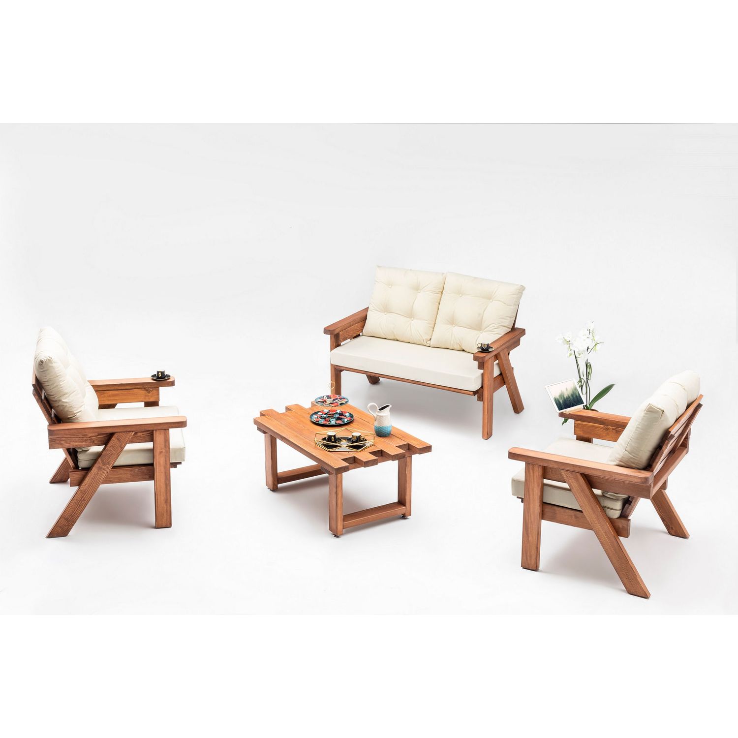 Oleskeluryhmä Linento Garden Abant 4-istuttava beige