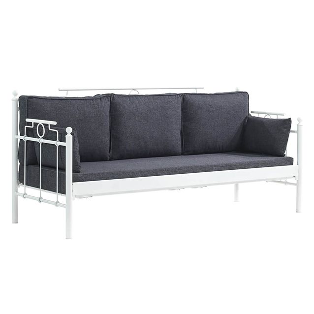 Sohva Linento Garden Hatkus, 3-istuttava, valkoinen/antrasiitti