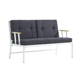 Puutarhasohva Linento Garden Lotus 2-istuttava valkoinen runko eri pehmustevärejä