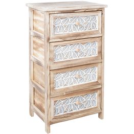 Lipasto Home4You KASEKE 4 säilytysosalla 40x29x73 cm, luonnonväri, beige