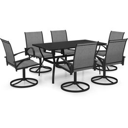 7-osainen puutarharuokaryhmä textilene ja teräs