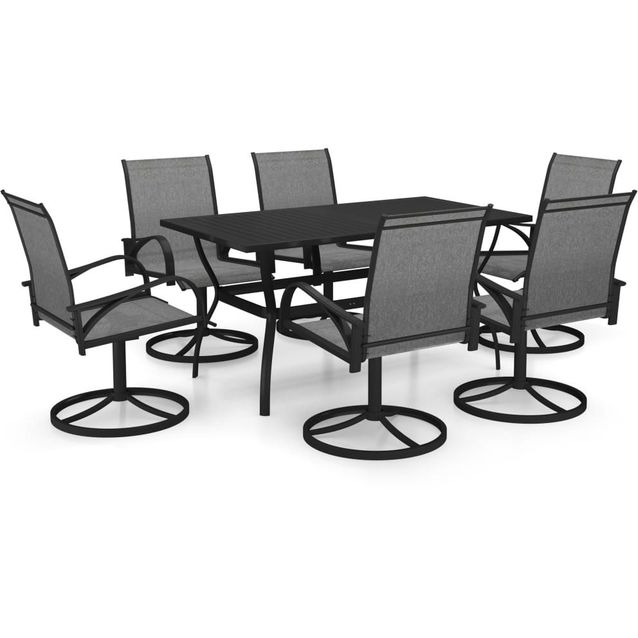 7-osainen puutarharuokaryhmä textilene ja teräs_1