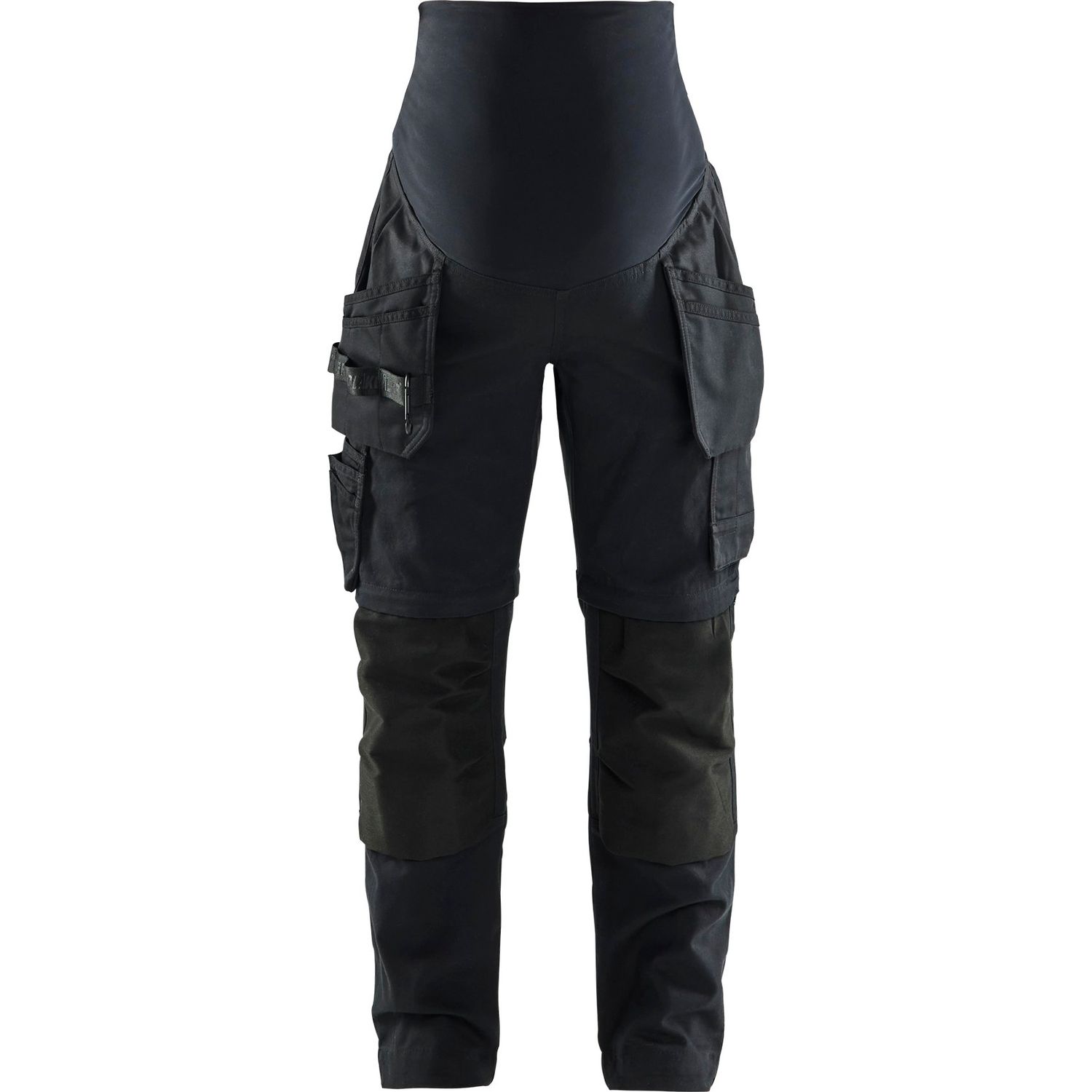 Riipputaskulliset äitiyshousut Blåkläder 7103 zip-off musta XL