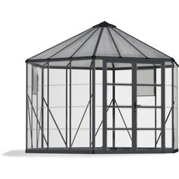 Kasvihuone Palram-Canopia Oasis 12 Hexagon 8,6 m², harmaa