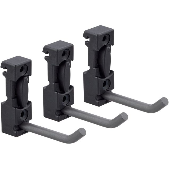 Välinekoukku kiskoon Elfa Garage+, mattaharmaa