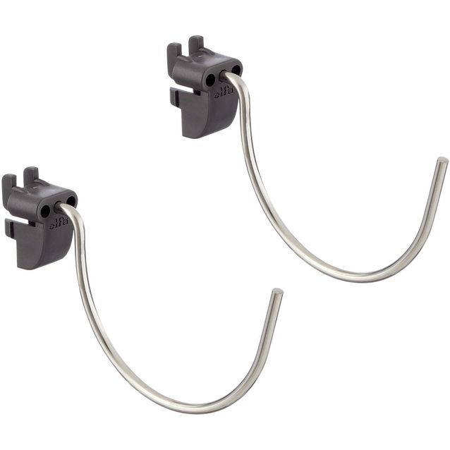 Rengaskoukku säilytystauluun Elfa Garage+, pieni, mattaharmaa