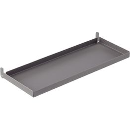 Reunallinen metallihylly säilytystauluun Elfa Garage+, mattaharmaa