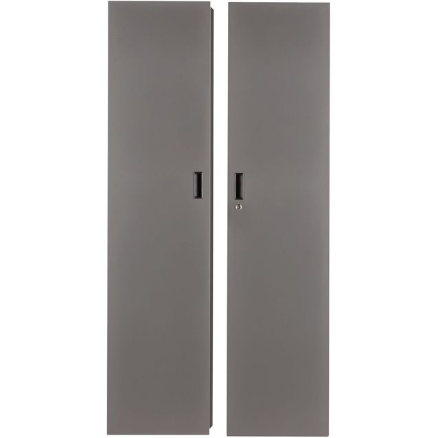 Ovet korkeaan säilytyskaappiin Elfa Garage+, mattaharmaa