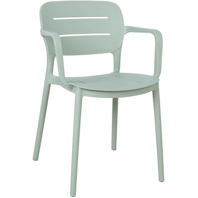 Chair MANGO 53x53xH79cm, greenish gray plastic