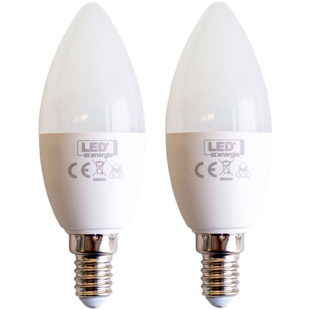 LED-kynttilälamppu Led Energie 3-step, C37, 400lm, E14, 5W, 3000K, 2kpl/pkt