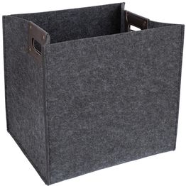 Huopalaatikko Home4You MAX FELT-1 40x32xK37 cm, tummanharmaa, kahvoilla
