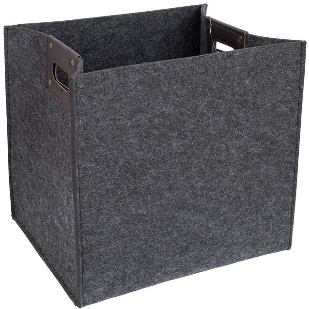 Basket MAX FELT-1, 40x32xH37cm, dark grey