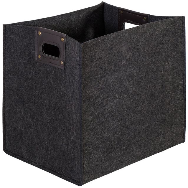 Basket MAX FELT-2, 36x28xH35cm, dark grey