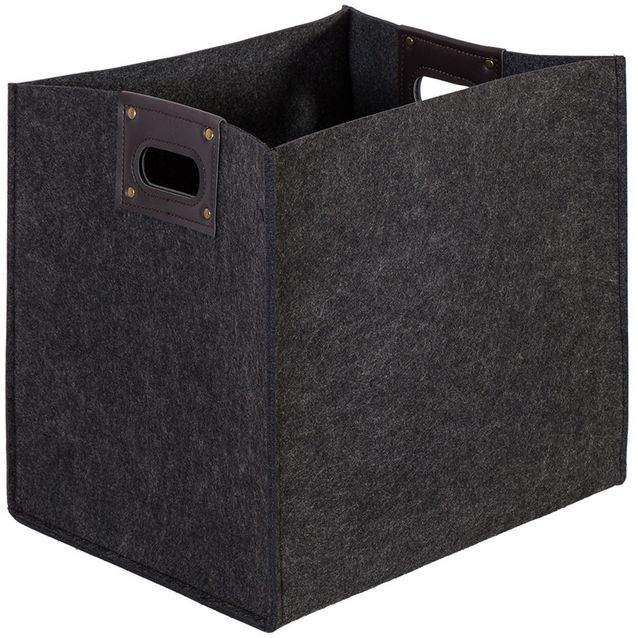 Basket MAX FELT-3, 32x25xH32cm, dark grey