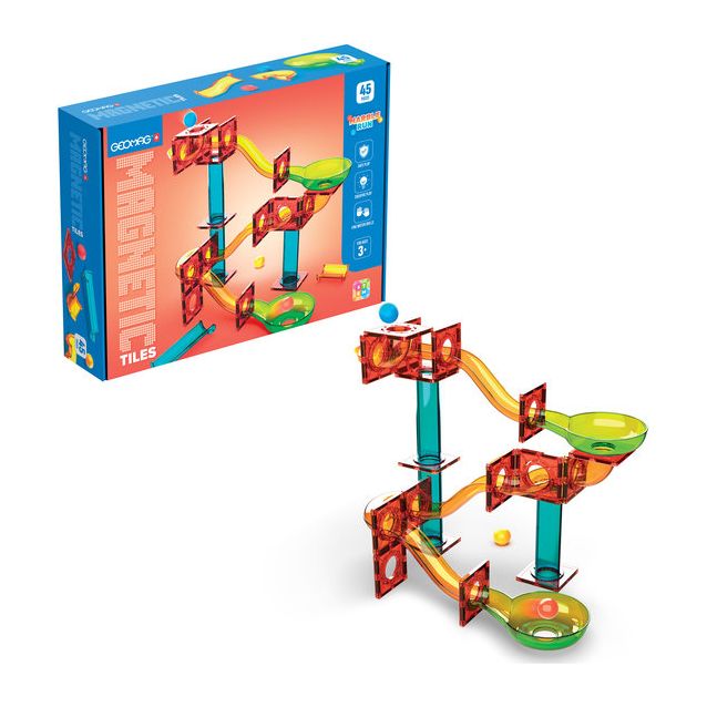 Magneettikuularata Geomag Magnetic Tiles Marble Run, 45 osaa