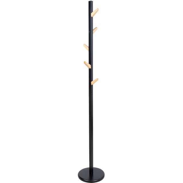 Coat rack FOREST D28xH177cm, black/natural