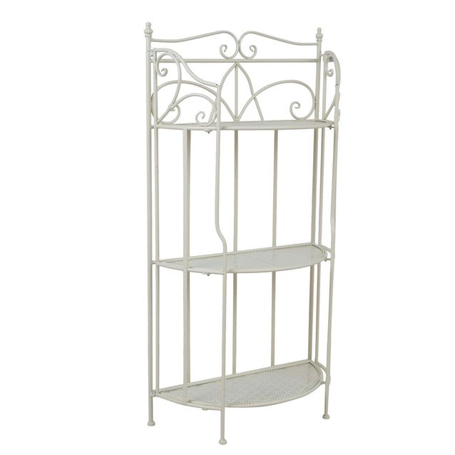 Hylly Home4You Sandy 58x28x114cm, antiikkivalkoinen 