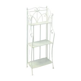 Hylly Home4You Sandy 40x28x126cm, antiikkivalkoinen