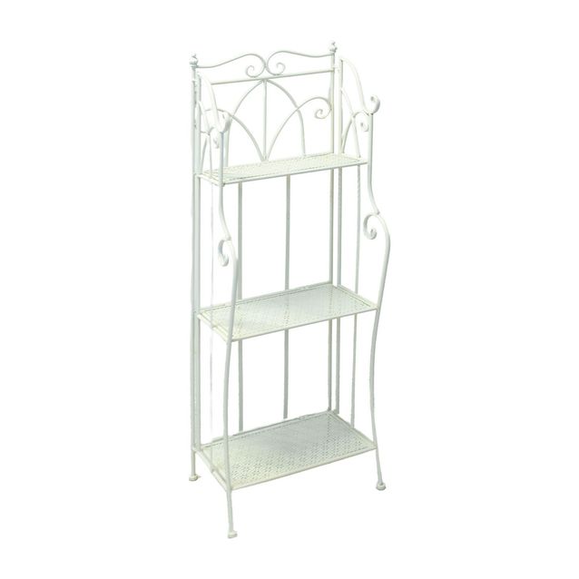 Hylly Home4You Sandy 40x28x126cm, antiikkivalkoinen 