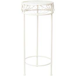 Kukkateline Home4You SANDY Ø30xK70 cm, antiikinvalkoinen