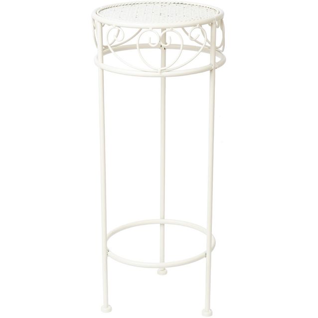 Flower stand SANDY D25xH60cm, antique white