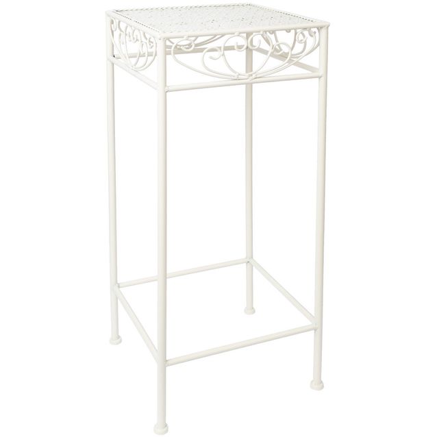 Flower stand SANDY 28x28xH70cm, antique white