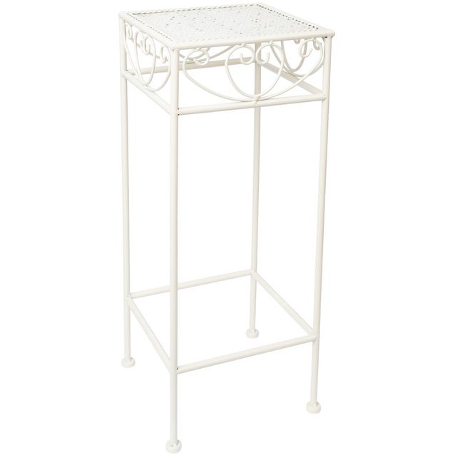 Flower stand SANDY 23x23xH60cm, antique white