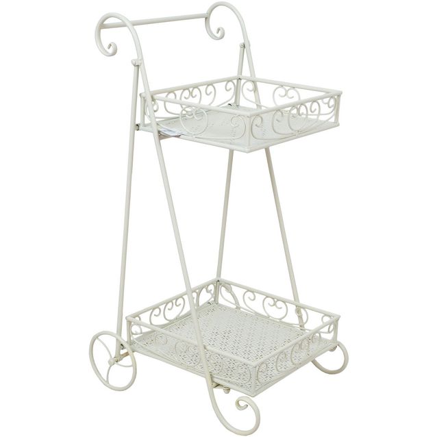 Flower stand SANDY 35x43xH75cm, antique white
