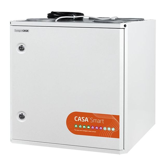 Ilmanvaihtokone lä mmöntalteenotolla Swegon Casa R5 Smart RH alle 240m2 35-120 l/s kosteutusautomatiikka eri kätisyyksiä