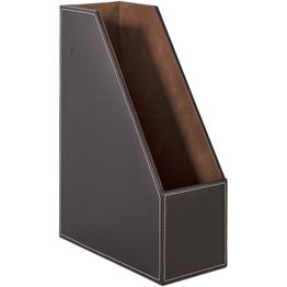 Asiakirjateline Home4You WALTER 10x27xK34 cm, tummanruskea