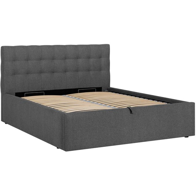 Bed LEENA 160x200cm, grey