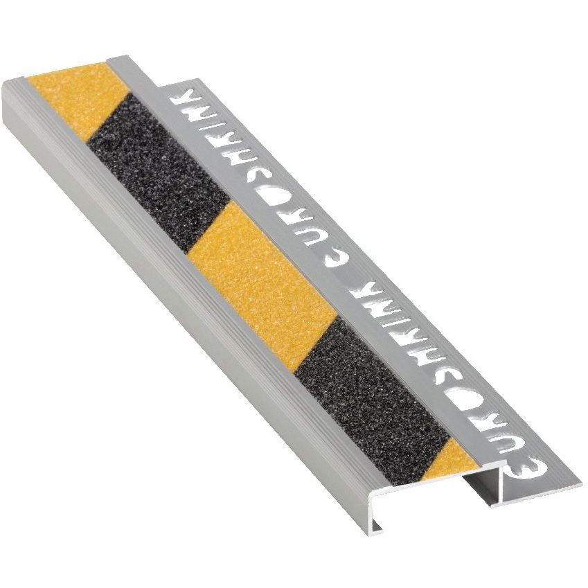 Porraslista Euroshrink alumiini 299a, 12x40mm, mattahopea/musta amarillo