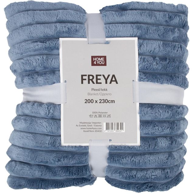 Plaid FREYA XL 200x230cm, light blue