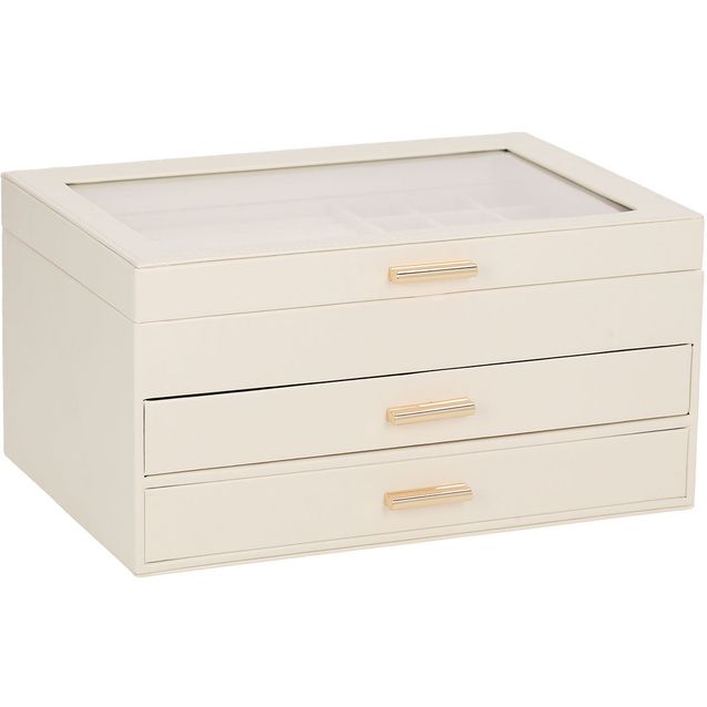 Jewelry box SEZANE 26,5x18xH13,5cm, white