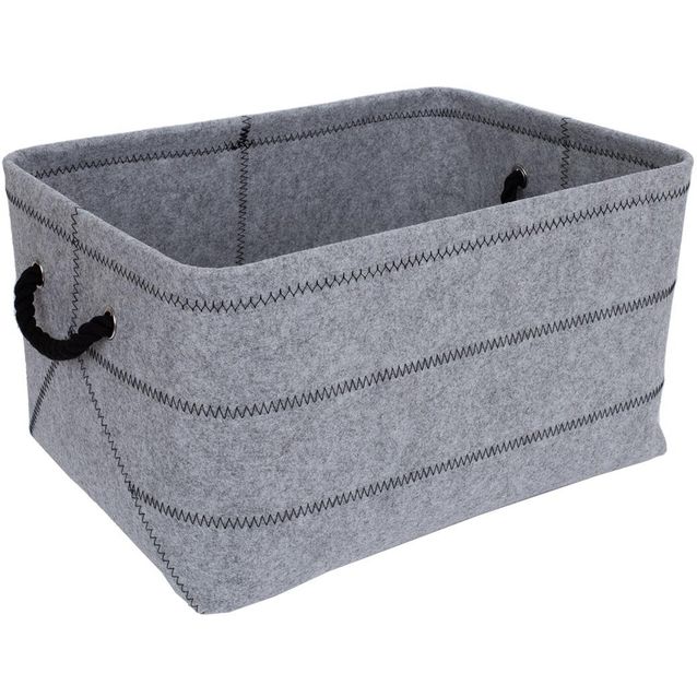 Basket MAX FELT-1, 44x32xH24cm, light grey