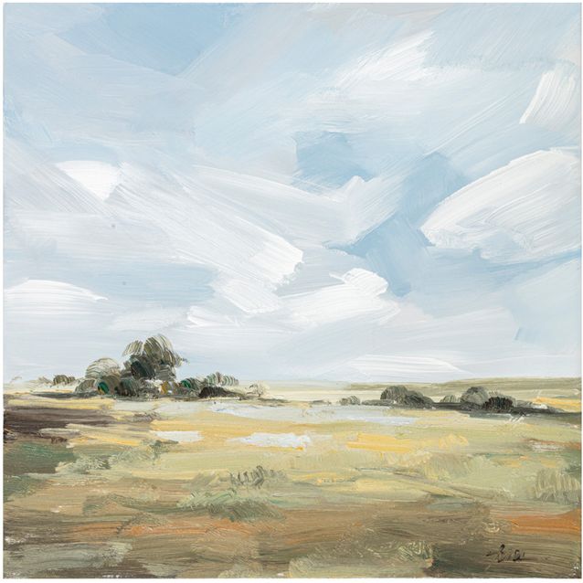 Oil painting 60x60cm, summer landscape
