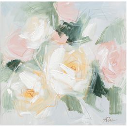 Taulu Home4You 100x100 cm, pastellinkukat, vaaleanpunainen